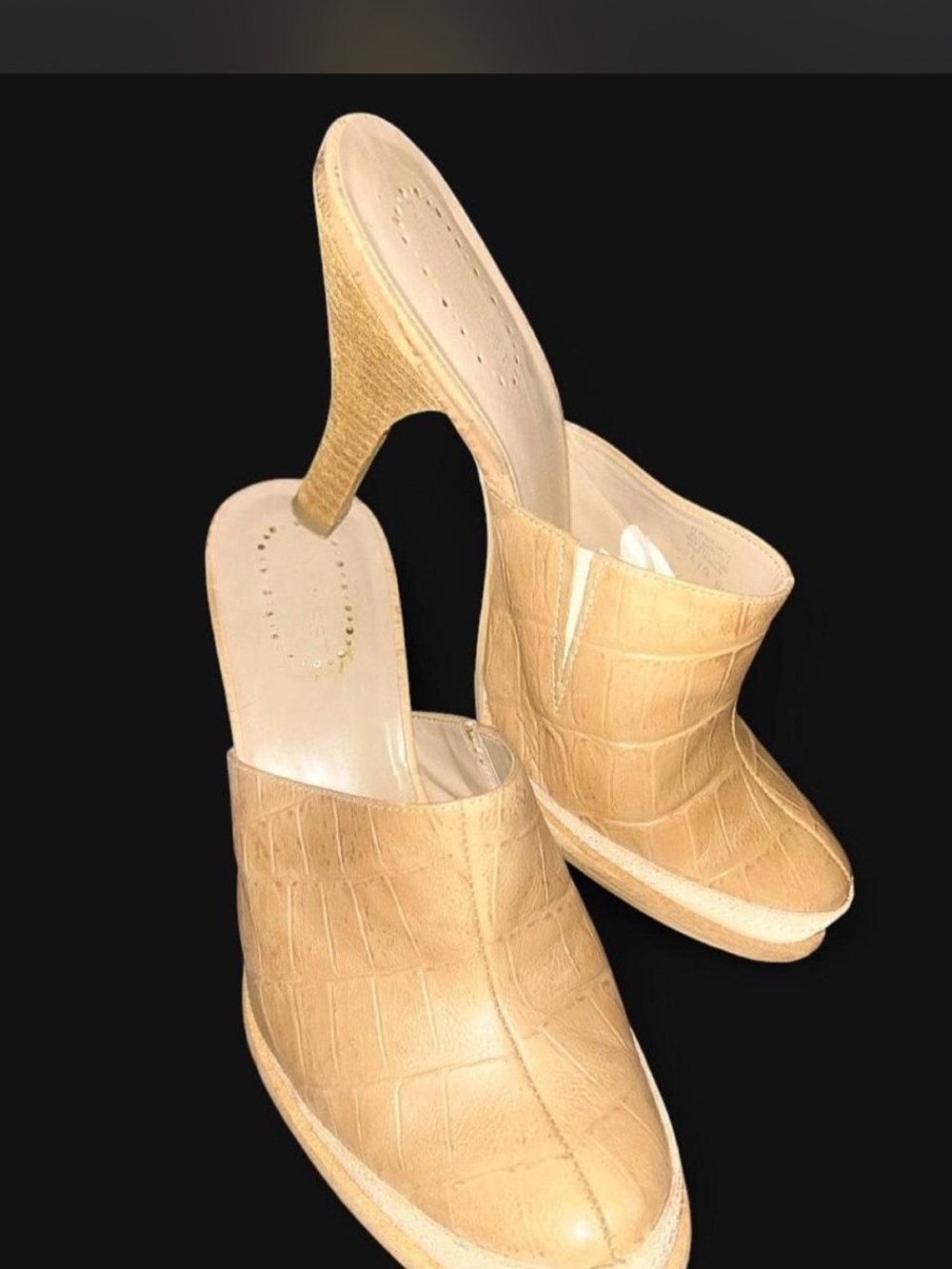 🐊 Y2K VINTAGE Nine West Passion Croc Mules 🐊